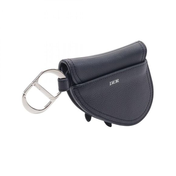 Dior Saddle Leather Pouch Bag Navy - Picture 2 of 5